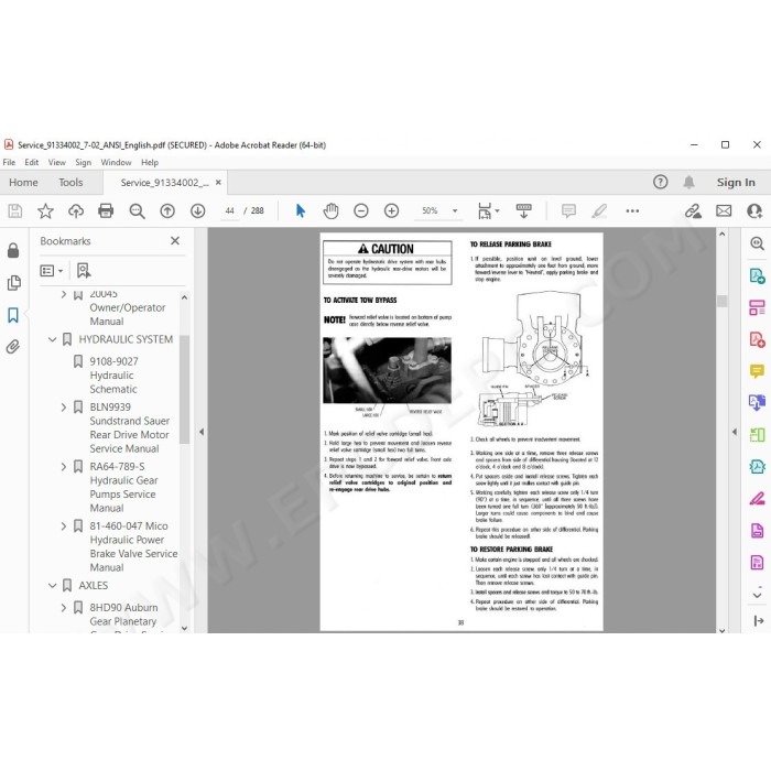 JLG Gradall Telehandler 534D-6 534D-6T service manual