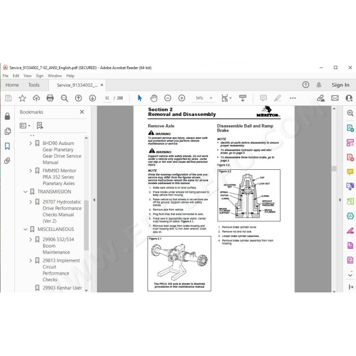 JLG Gradall Telehandler 534D-6 534D-6T service manual