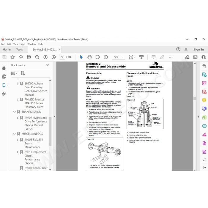 JLG Gradall Telehandler 534D-6 534D-6T service manual