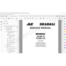 JLG Gradall Telehandler 534D-9 534D-10 service manual