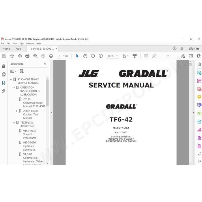 JLG Telehandler TF6-42 service manual