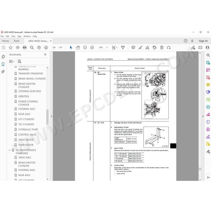 Komatsu Forklift FB10-12 / FB13-12 / FB14-12 / FB15-12 / FB18-12 / FB20-12 service & repair manual