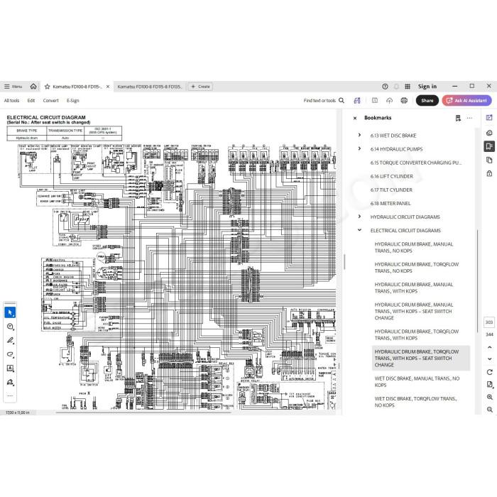 Komatsu Forklift Truck FD100-8 FD115-8 FD135-8 FD150E-8 FD160E-8 service & repair manual