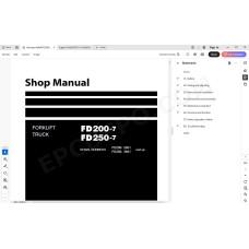 Komatsu Forklift Truck FD200-7 FD250-7 service & repair manual