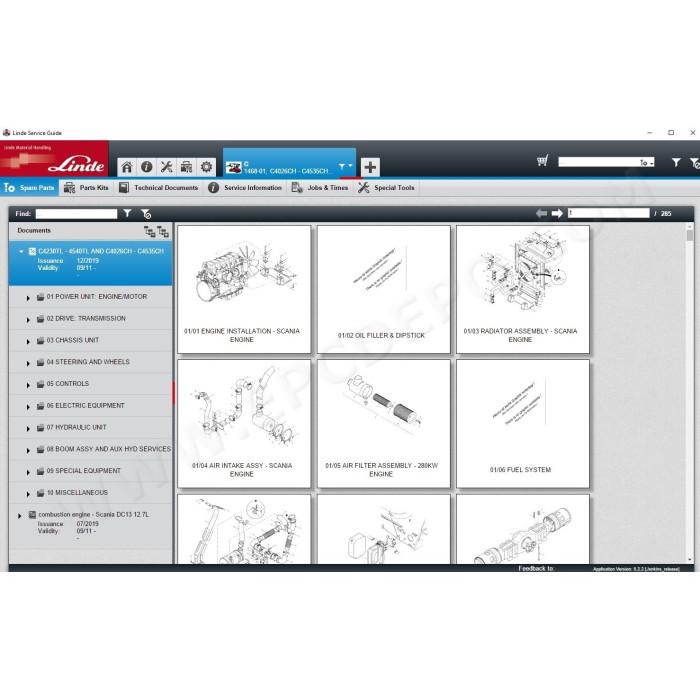 Linde Service Guide LSG 2020 EPC parts catalog + service