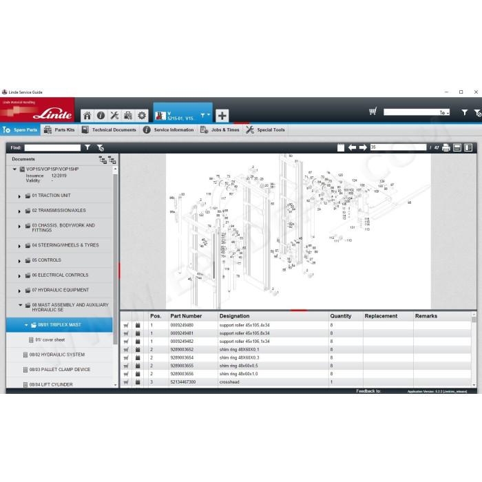 Linde Service Guide LSG 2020 EPC parts catalog + service