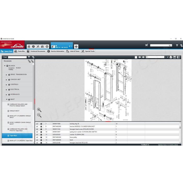 Linde Service Guide LSG 2025 EPC parts catalog + service