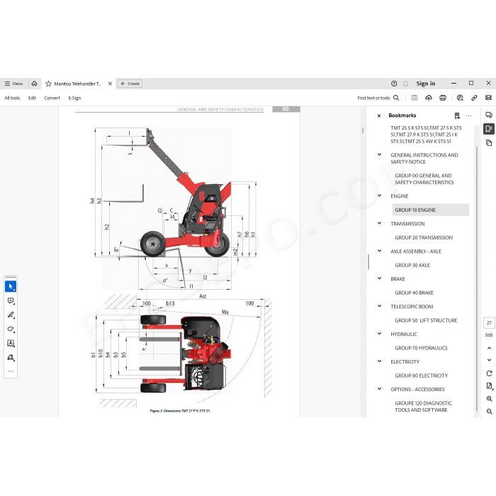 Manitou Forklift TMT 25 27 ST5 Serie 1 service manual