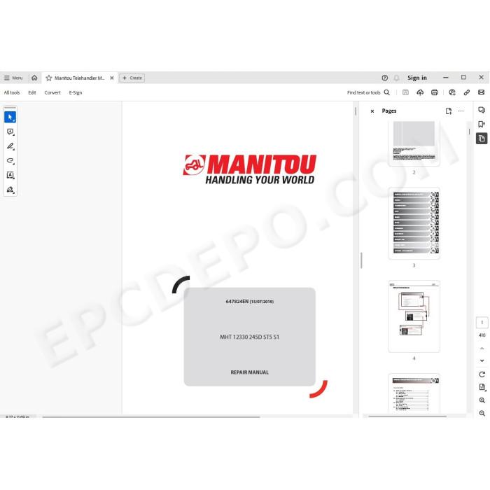 Manitou MHT 12330 245D ST5 Serie 1 service manual