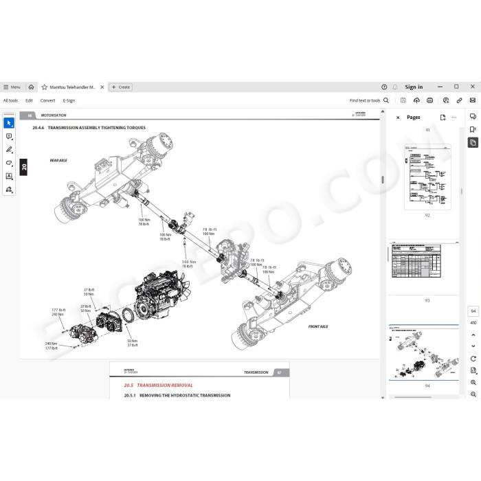 Manitou MHT 12330 245D ST5 Serie 1 service manual