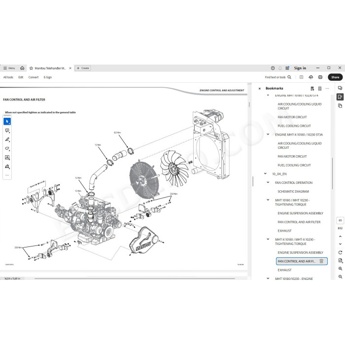 Manitou MHT MHT-X 10180 10230 Mining 129M ST4 / ST3A Serie 1 service manual