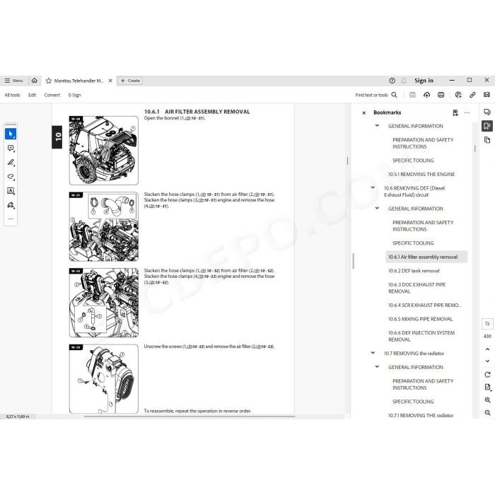 Manitou MLA-T 533 145 V Plus D ST5 Serie 1 service manual