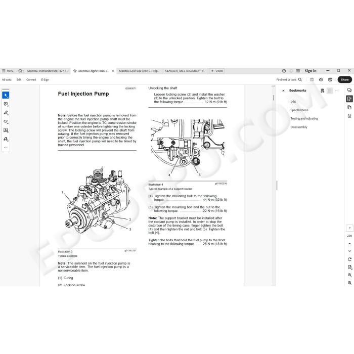 Manitou MLT 627 Turbo Evolution Serie C E3 service manual