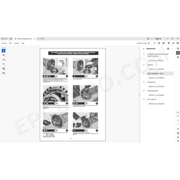 Manitou MLT 740 H LSU / MT 1033 HL Turbo Serie 1 service manual
