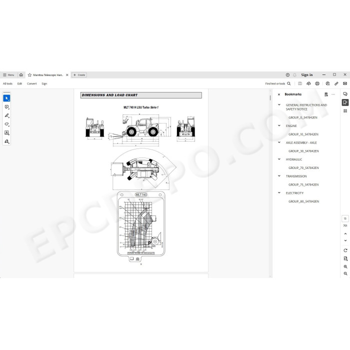 Manitou MLT 740 H LSU / MT 1033 HL Turbo Serie 1 service manual