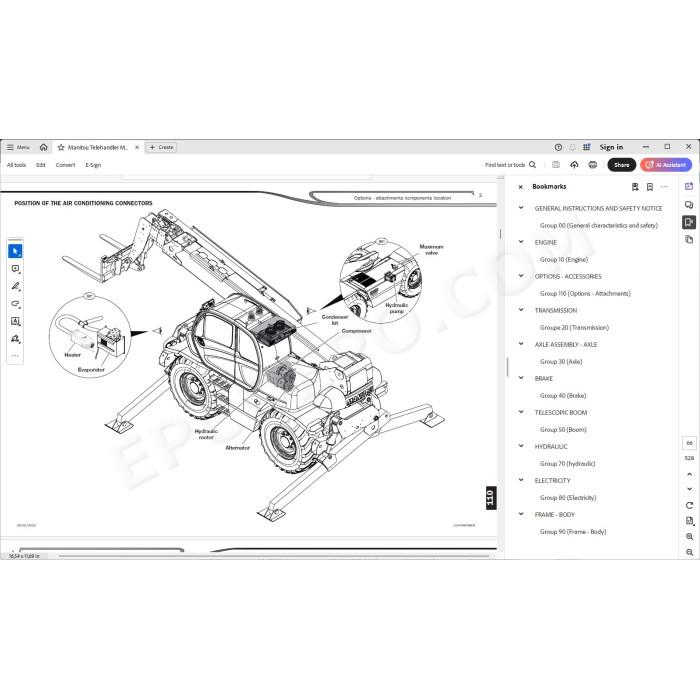 Manitou MRT 1850 2150 2540 Privilege E3 service manual