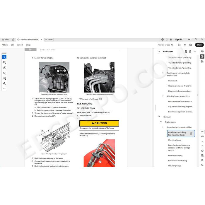Manitou MT 1440 1840 Easy 75D / A / HA / 100D ST5 S1 service manual