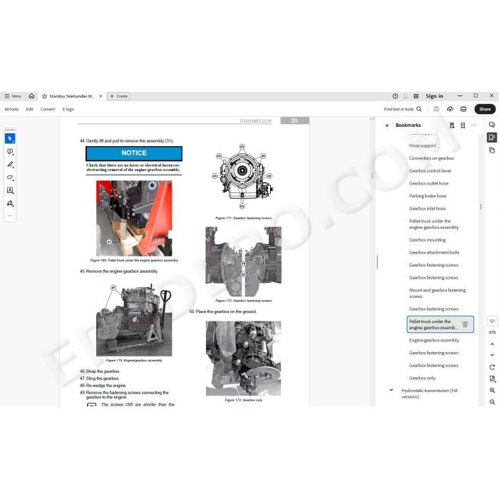 Manitou MT 1440 1840 Easy 75D / A / HA / 100D ST5 S1 service manual
