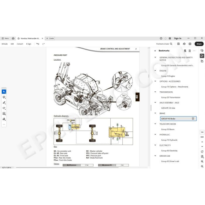 Manitou MT 1440 1840 ST3B service repair manual