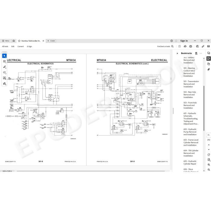 Manitou MT 6034 service repair manual