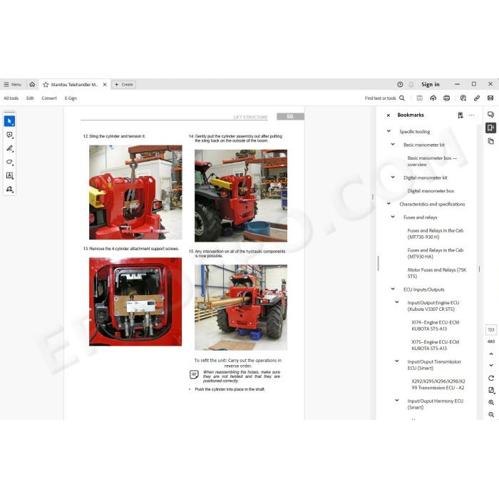 Manitou MT 730 930 H HA 75K ST5 Serie 1 service manual