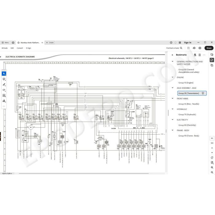 Manitou Platform 100 120 140 SC2 SC service & repair manual