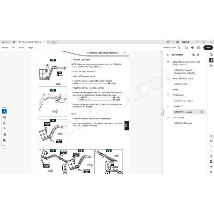 Manitou Platform 120 AETJC 2 service & repair manual