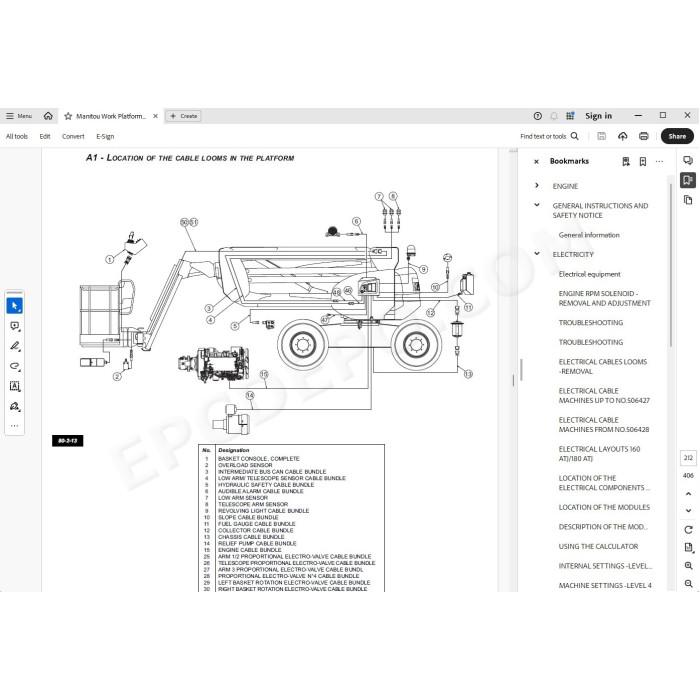 Manitou Platform 160 180 ATJ service & repair manual