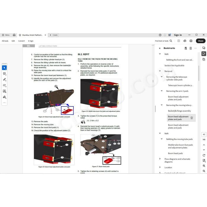 Manitou Platform 200 ATJE ATJ 60 E S1 service manual