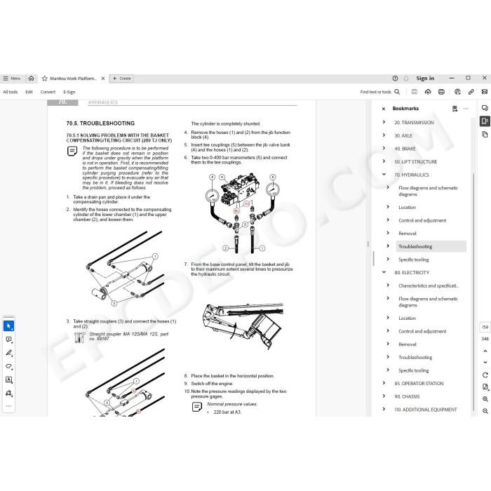 Manitou Platform 260 TJP 280 TJ ST5 Serie 1 service & repair manual