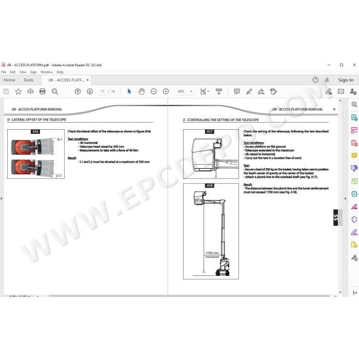 Manitou Platform 80 VJR 100 VJR Evolution VJR 26 S1 service manual