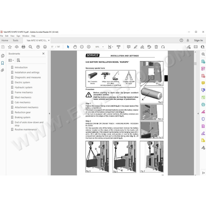 Yale Lift Truck MTC10 MTC13 MTC15 service & repair manual