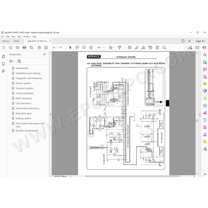 Yale Lift Truck MTC10 MTC13 MTC15 service & repair manual