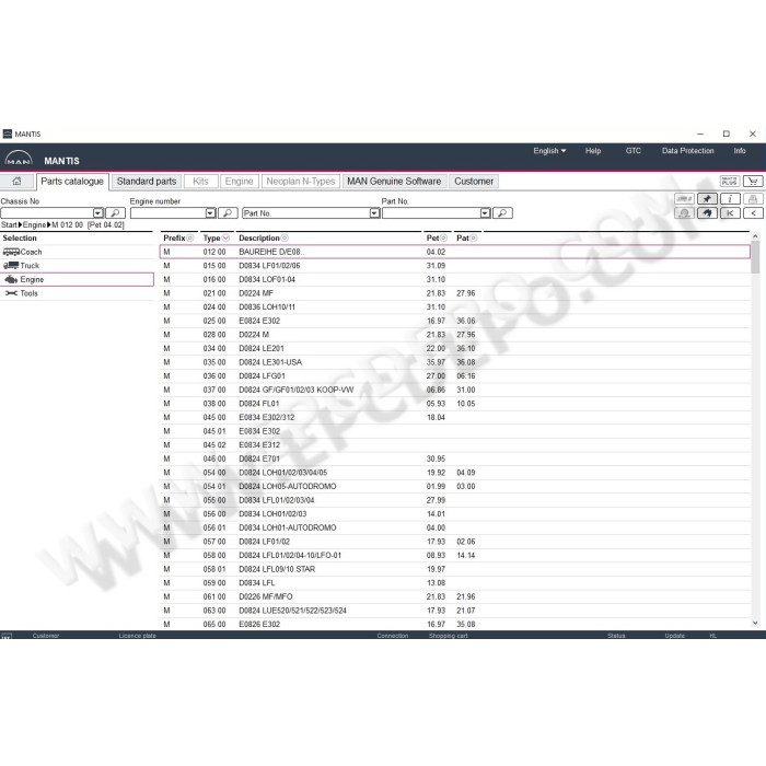 MAN MANTIS EPC SPARE PARTS CATALOG 05.2023