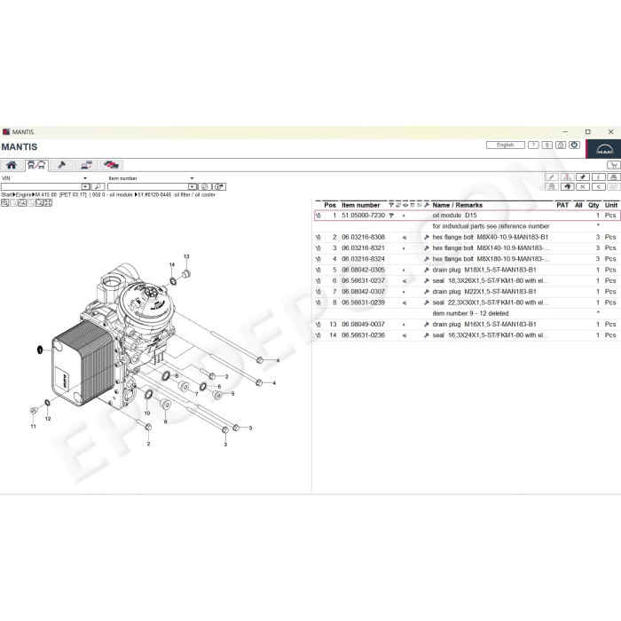 MAN MANTIS EPC SPARE PARTS CATALOG 01.2026