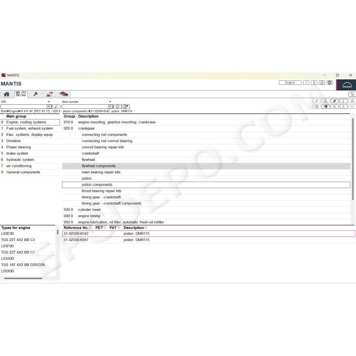 MAN MANTIS EPC SPARE PARTS CATALOG 01.2026