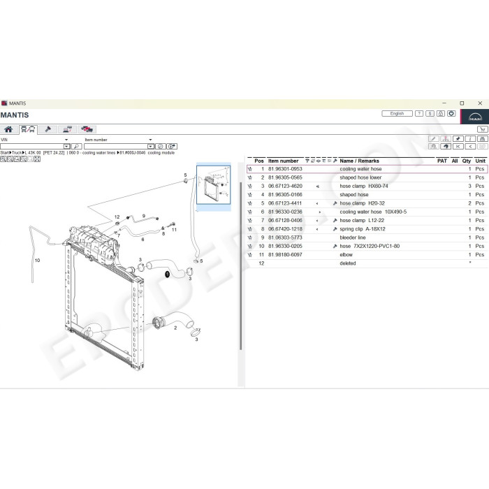 MAN MANTIS EPC SPARE PARTS CATALOG 01.2026