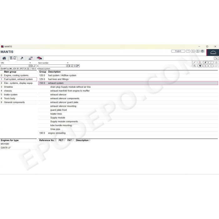 MAN MANTIS EPC SPARE PARTS CATALOG 01.2026