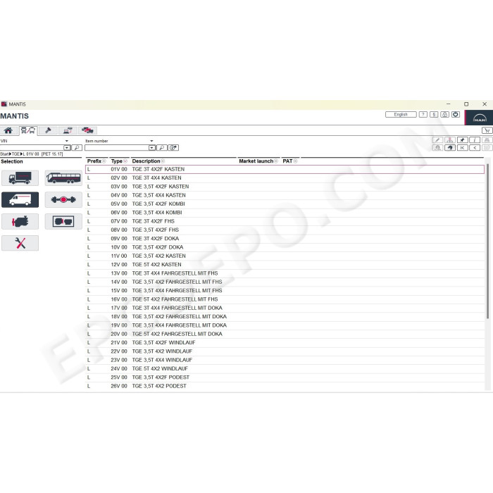 MAN MANTIS EPC SPARE PARTS CATALOG 01.2026