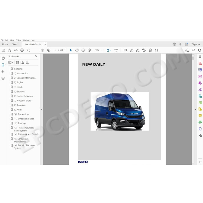 Iveco Daily 2014 - 2019 Euro 5 / 6 service manual
