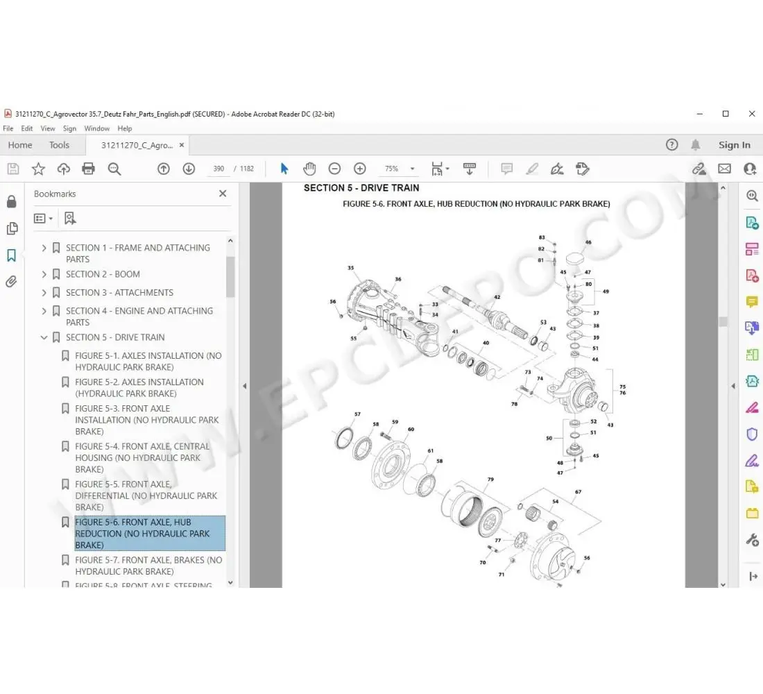 Produktbild von Deutz Agrovector 26.6 & 30.7 – Original-Workshop-Reparaturhandbuch Auf Papier (deutsch)