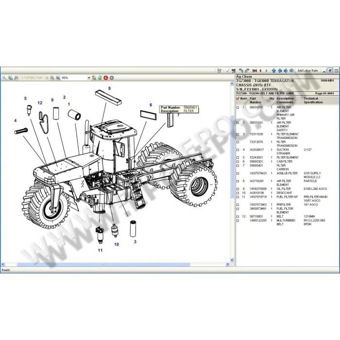 Ag-Chem NA EPC spare parts catalog + service & repair 2021
