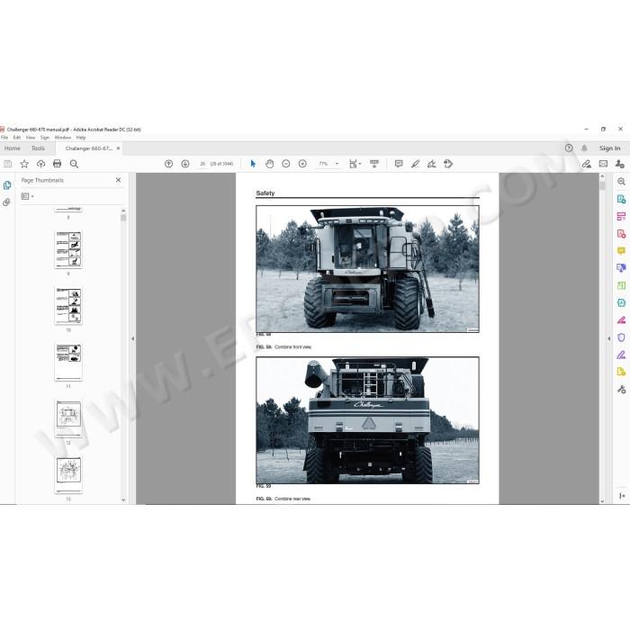 CHALLENGER COMBINE 660, 670 SERVICE MANUAL