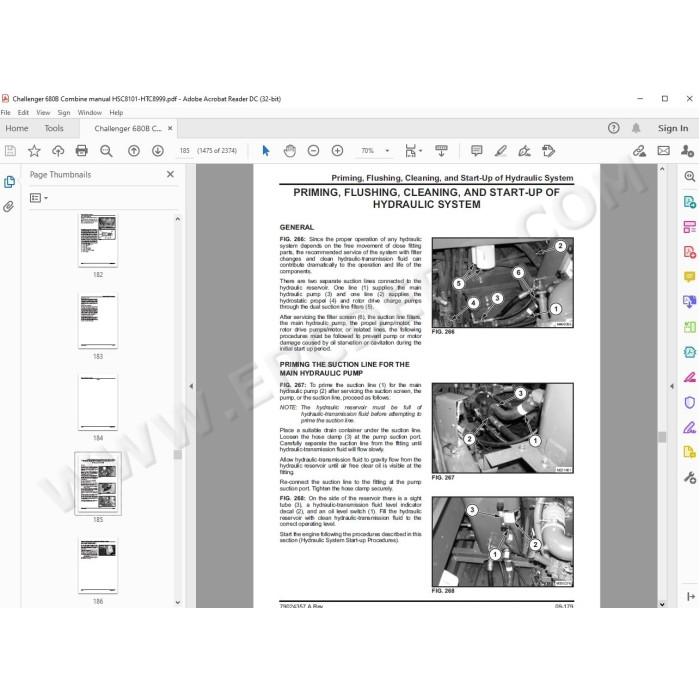 CHALLENGER COMBINE 680B SERVICE & REPAIR MANUAL