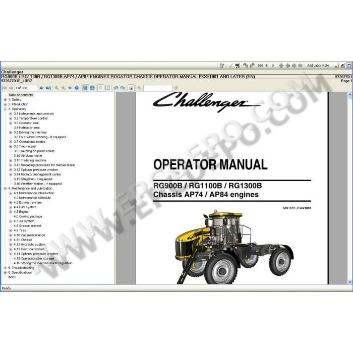 Challenger Europe service & repair manuals 2021