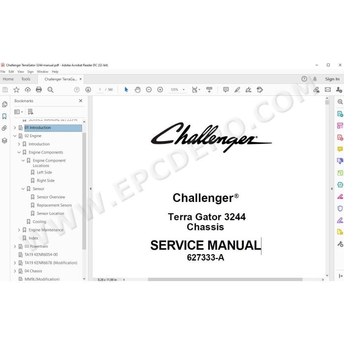 CHALLENGER TERRA GATOR 3244 SERVICE MANUAL