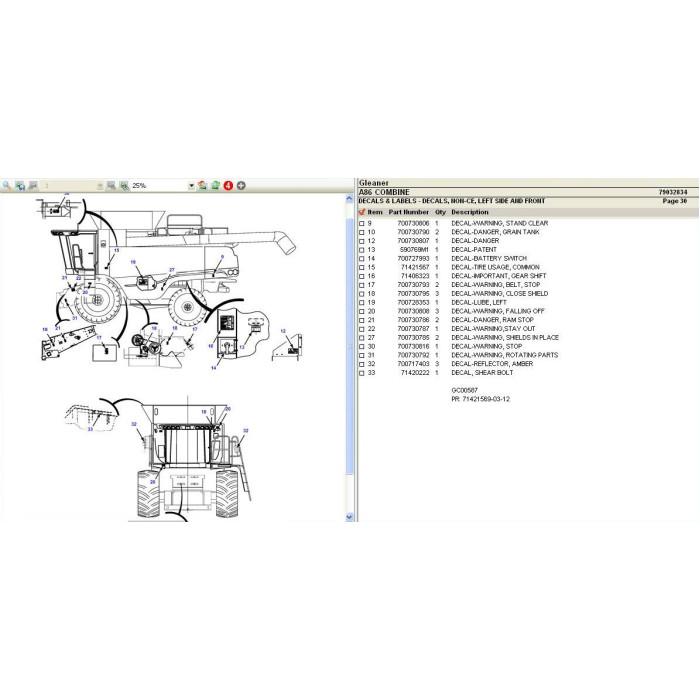GLEANER EPC PARTS CATALOG + SERVICE & REPAIR 2020