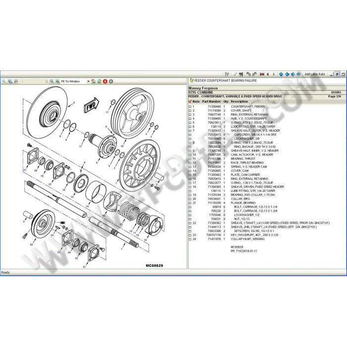 Massey Ferguson North America EPC spare parts catalog 2021