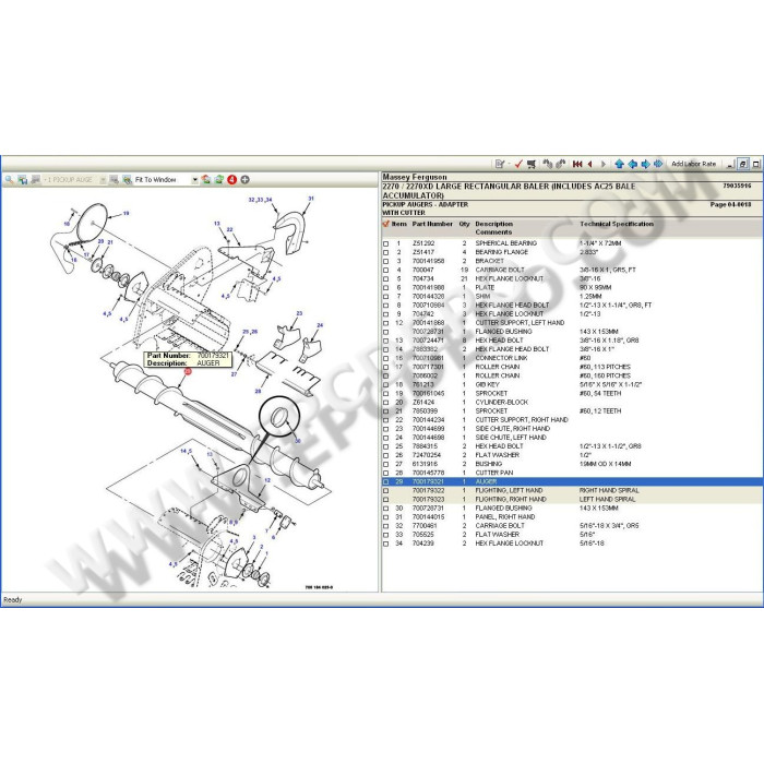 Massey Ferguson North America EPC spare parts catalog 2021