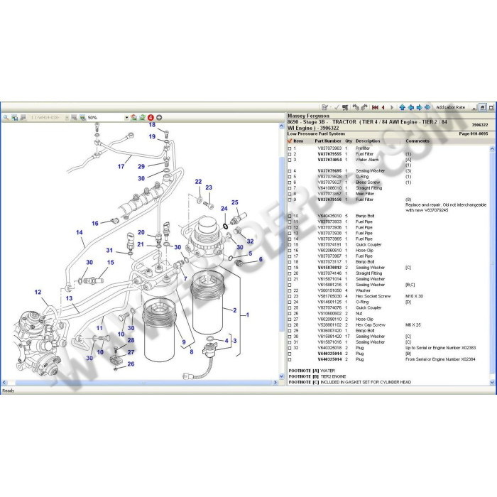 Massey Ferguson North America EPC spare parts catalog 2021